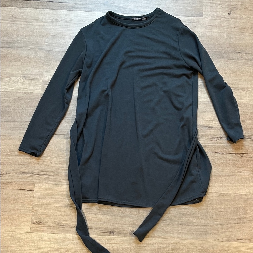 Nasty Gal Green/Grey Crew Neck Dress